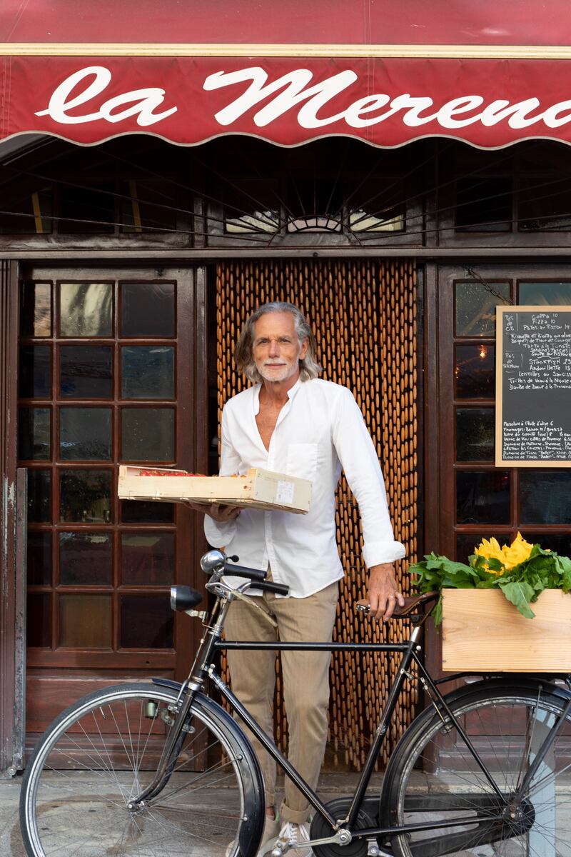 Chef Dominique Le Stanc of La Merenda restaurant on Rue Raoul Bosio, Nice