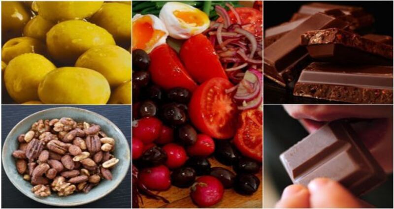 Good news! For a longer life, eat chocolate, extra virgin oil and nuts. Muiris Houston examines research that shows a Mediterranean diet lowers a person's risk of a heart attack
