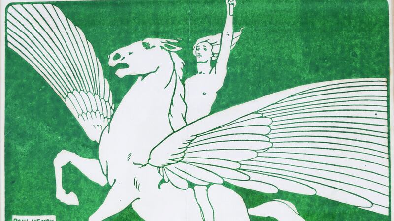 Lot 38: Pegasus woodcut by Paul Henry, circa 1901-1910, €8,000-€12,000, Sheppard’s