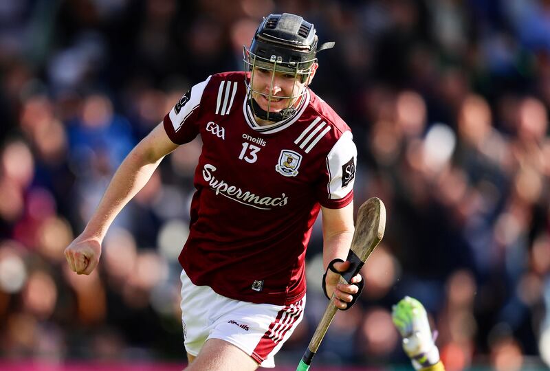 Leinster GAA Senior Hurling Championship Round 1, Pearse Stadium, Galway 18/4/2026
Galway vs Kilkenny
Galway's Jason Rabbitte celebrates scoring a goal
Mandatory Credit ©INPHO/Leah Scholes