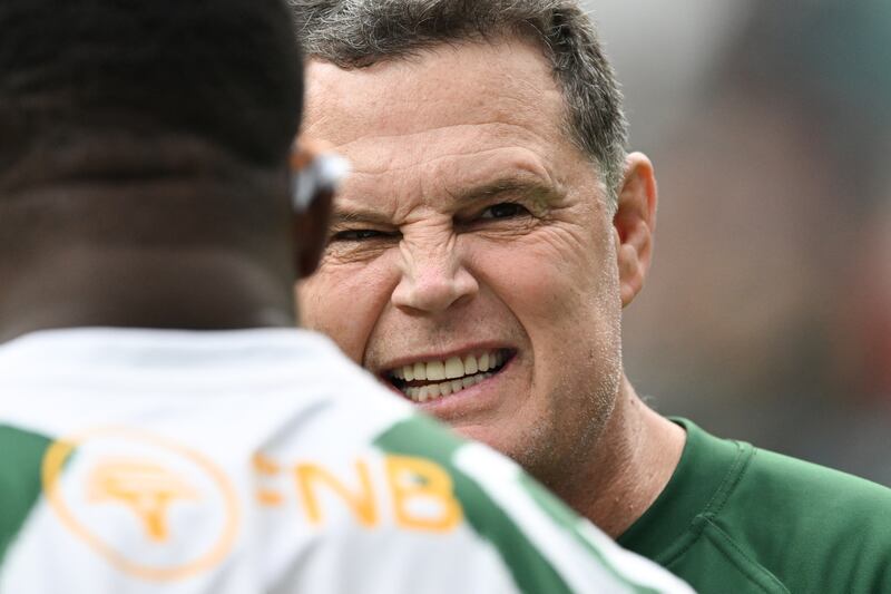 South Africa head coach Rassie Erasmus. Photograph: Glyn Kirk/AFP via Getty Images  