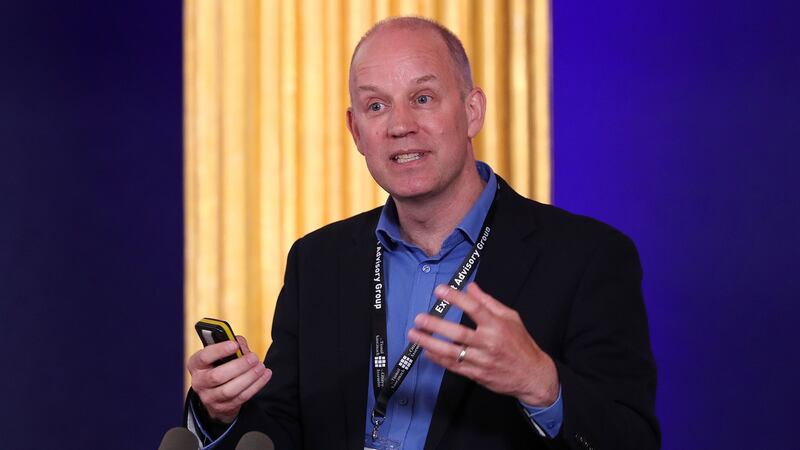 Prof Tasman Crowe of UCD speaking at the first Citizens’ Assembly on Biodiversity Loss meeting at Dublin Castle. Photograph: Maxwells/PA Wire