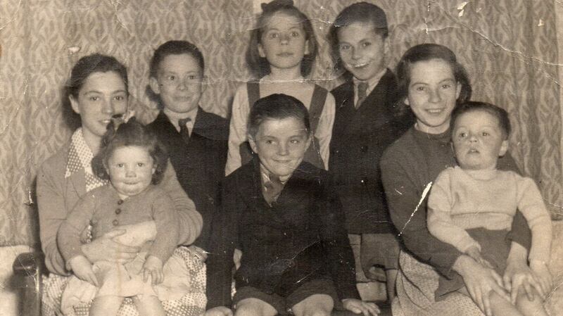 The Laverty family as children: John is in the back row, far right.