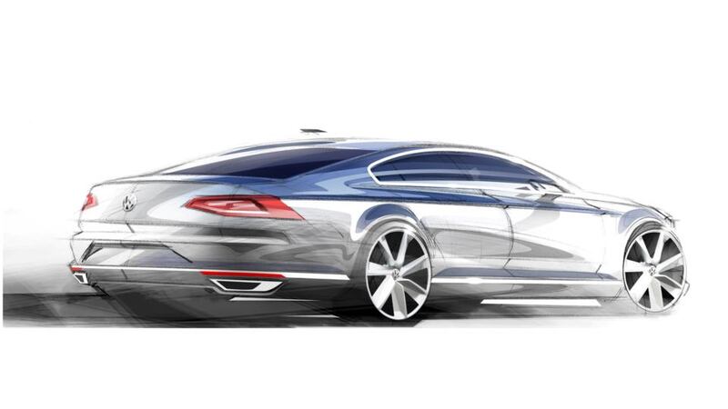 Sketches of the new VW Passat due for launch later this year