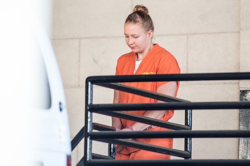 Reality Winner leaving court in 2017. 'I was able to dive into her personal life and her situation and the experience that she went through,' says Sweeney. Photograph: Sean Rayford/Getty