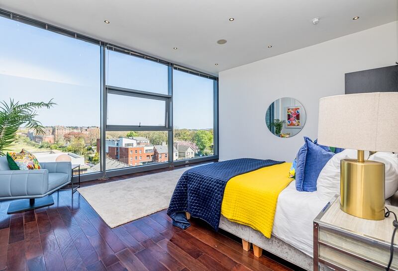 One of the three bedrooms.