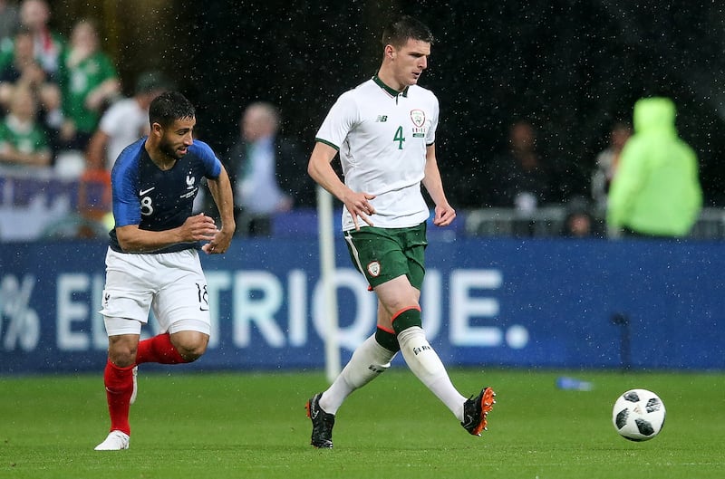 International Friendly, Stade de France, Paris, 2018: Ireland’s Declan Rice with Nabil Fekir of France. Photograph: Inpho