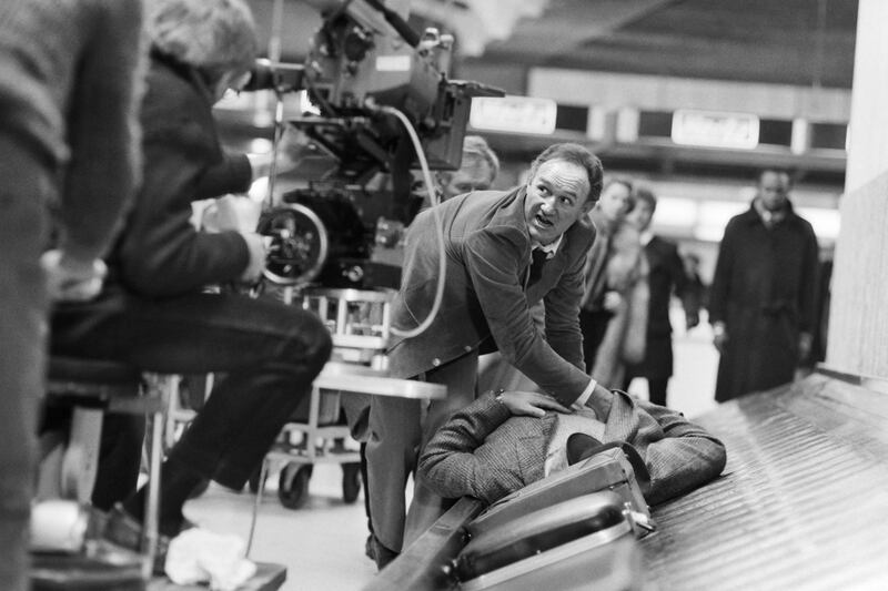 Gene Hackman in Paris in 1985 during the filming of the thriller Target. Photograph: Philippe Wojazer/AFP/Getty 