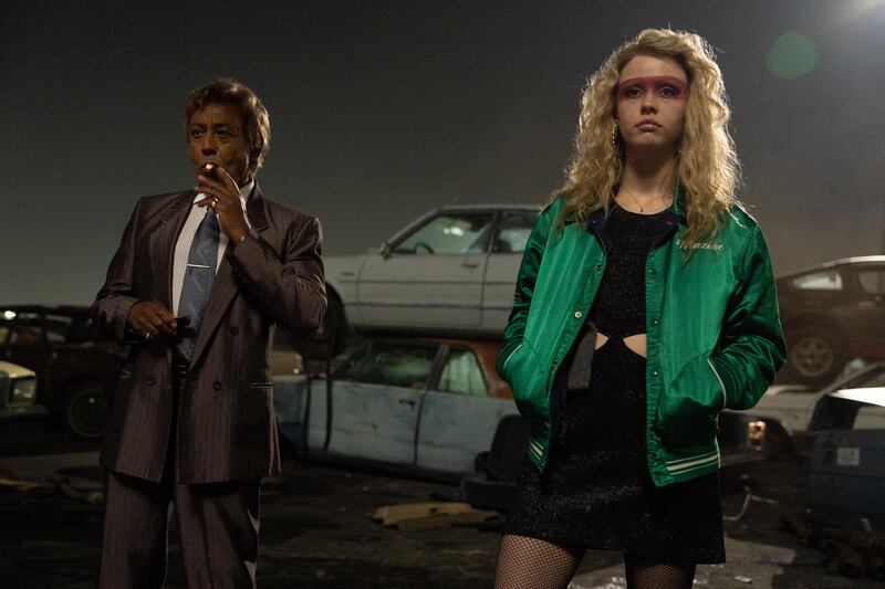 Giancarlo Esposito and Mia Goth in MaXXXine. Photograph: Starmaker Studios LLC/Justin Lubin