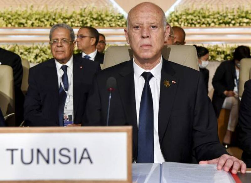 Tunisian president Kais Saied has said: “The undeclared goal of the successive waves of illegal immigration is to consider Tunisia a purely African country that has no affiliation to the Arab and Islamic nations,”  Photograph: Fethi Belaid/Getty