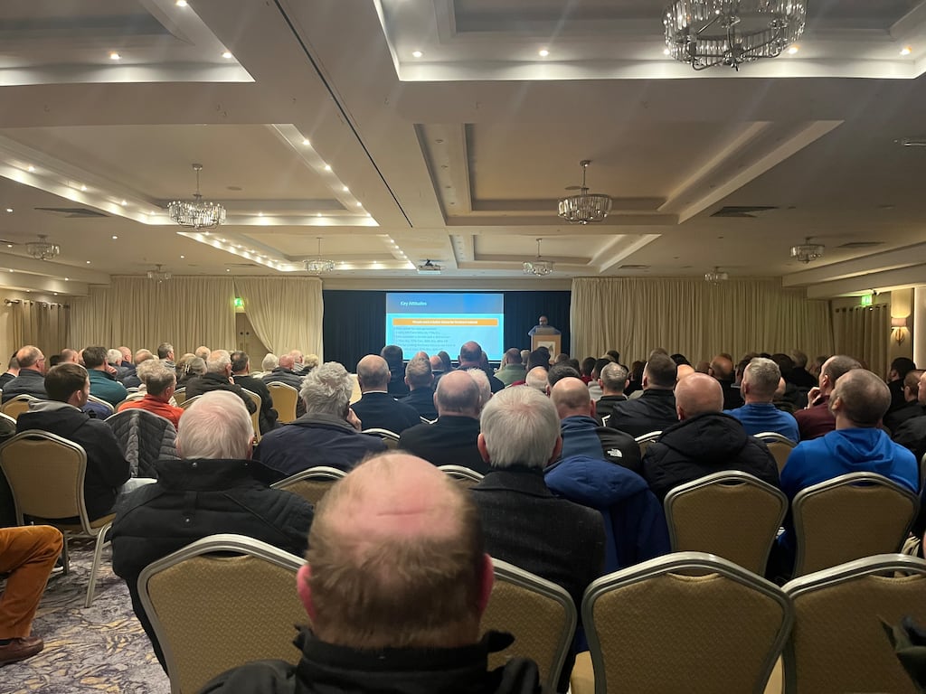 Members of the audience at the 'Safeguarding the Union' meeting last Tuesday at the Lodge Hotel, Coleraine. Photograph: Mark Hennessy