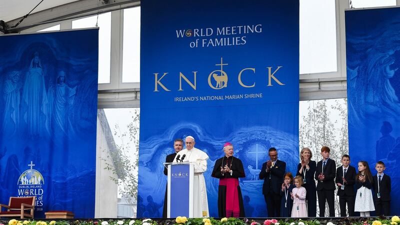 Pope Francis on his visit to  Knock Shrine. Photograph:  Maxwell Photography
