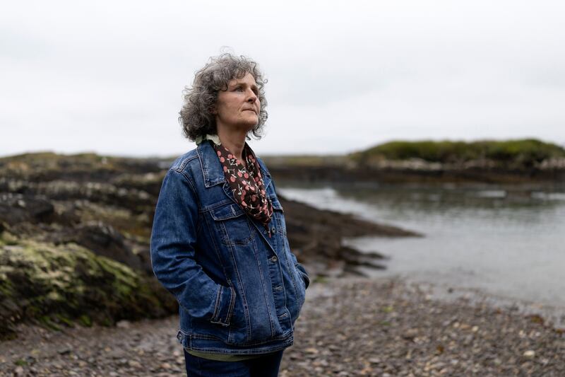 Mona O’Driscoll was born on Sherkin Island, and is an artist and BA in Visual Arts  graduate whose work explores island knowledge, mapping, and maritime heritage. Photograph: Chris Maddaloni