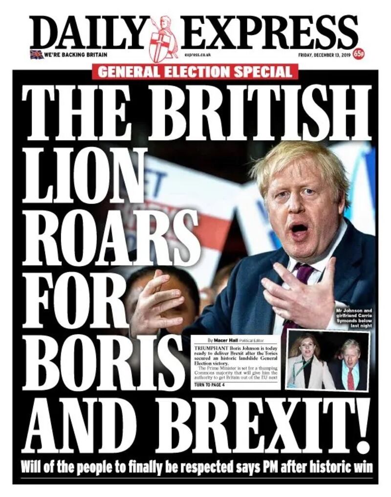 The Daily Express, December 13th, 2019