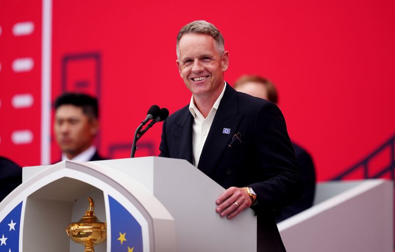Luke Donald will captain Europe for a third time at Adare Manor. Photograph: David Davies/PA Wire