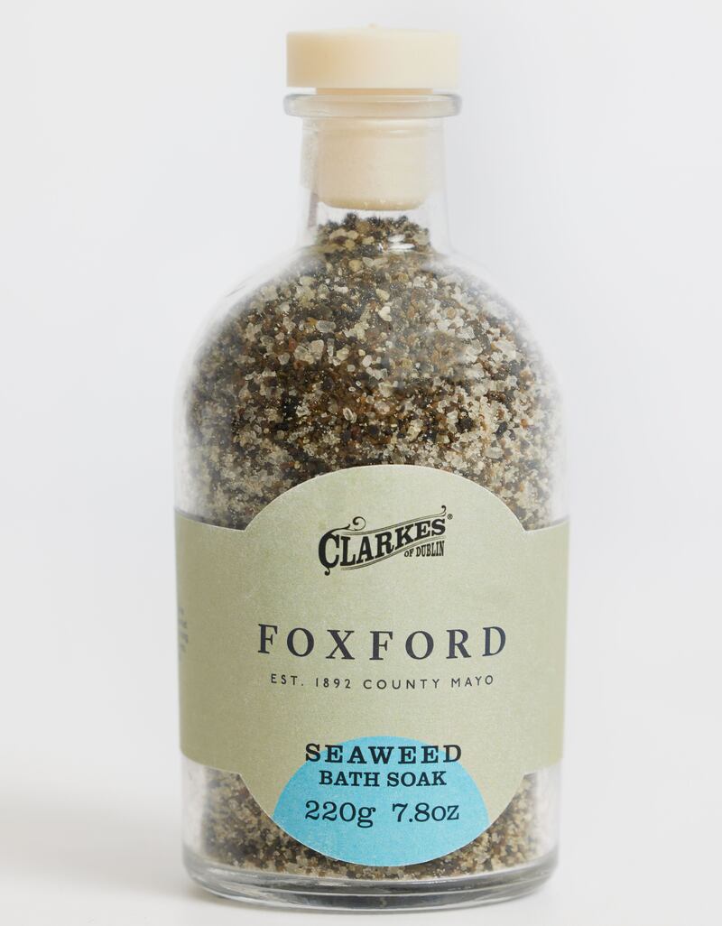 Clarke’s Foxford Seaweed Bath Soak, €35 at Foxford