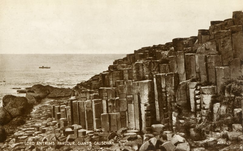 A postcard image of the Giants Causeway in 1910. Photograph: The Print Collector/Getty Images