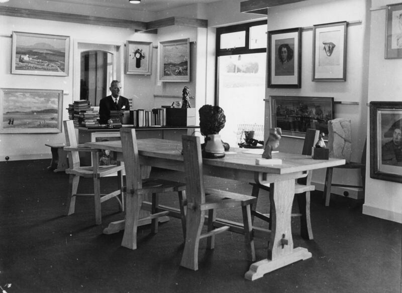 Des Kenny snr at the Kenny Gallery, which was part of the familly home in Salthill, in the 1970s