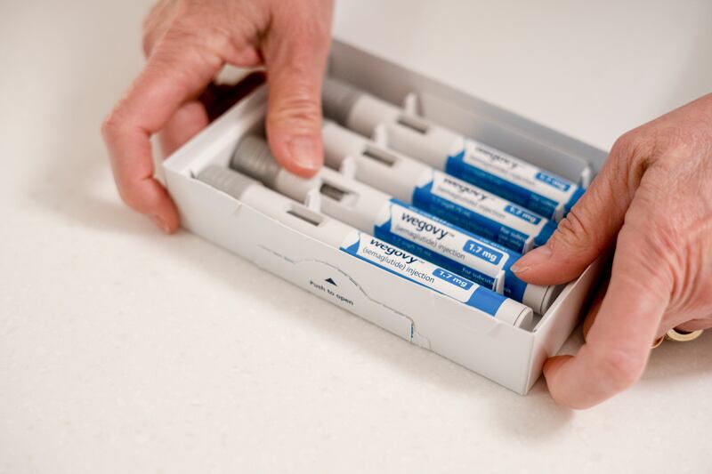 Novo Nordisk has just rolled out Wegovy to the UK, with a spokesman saying it was working to make the drug available in the Republic 'as soon as possible'. Photograph: Cydni Elledge/New York Times
                     