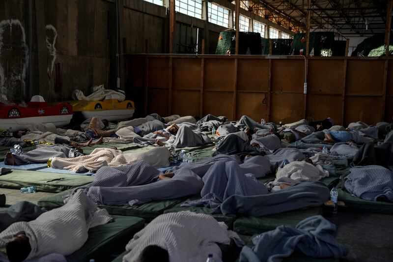 Up to 750 men, women and children were onboard the vessel. Photograph: Thanassis Stavrakis/AP
