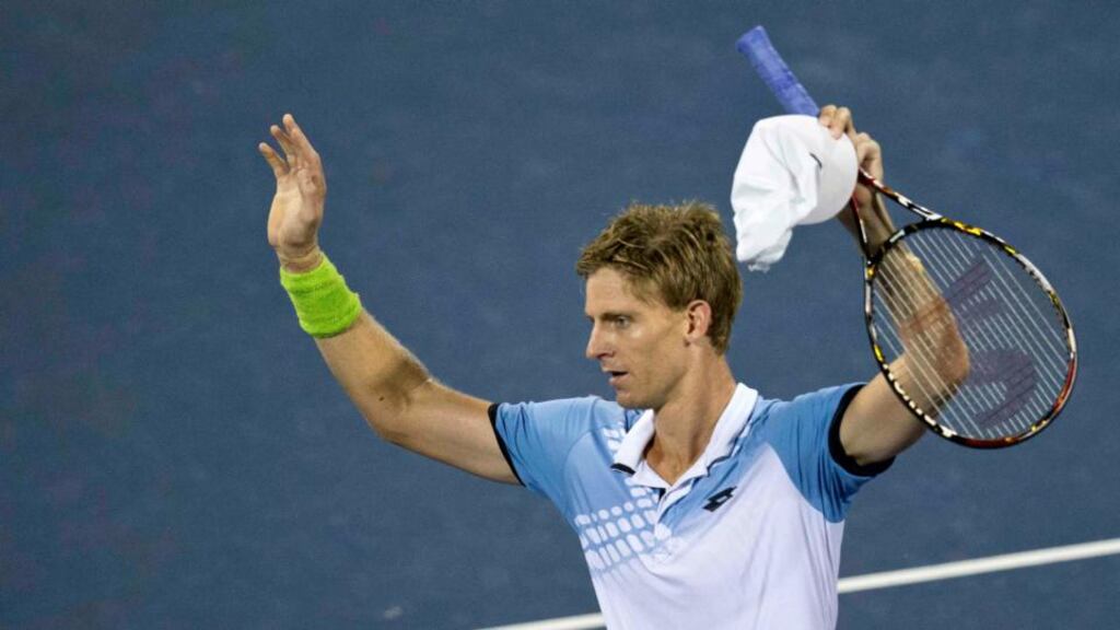 Kevin Anderson is through to the quarter-finals of the US Open after beating Andy Murray in four sets at Flushing Meadows. Photograph: Reuters