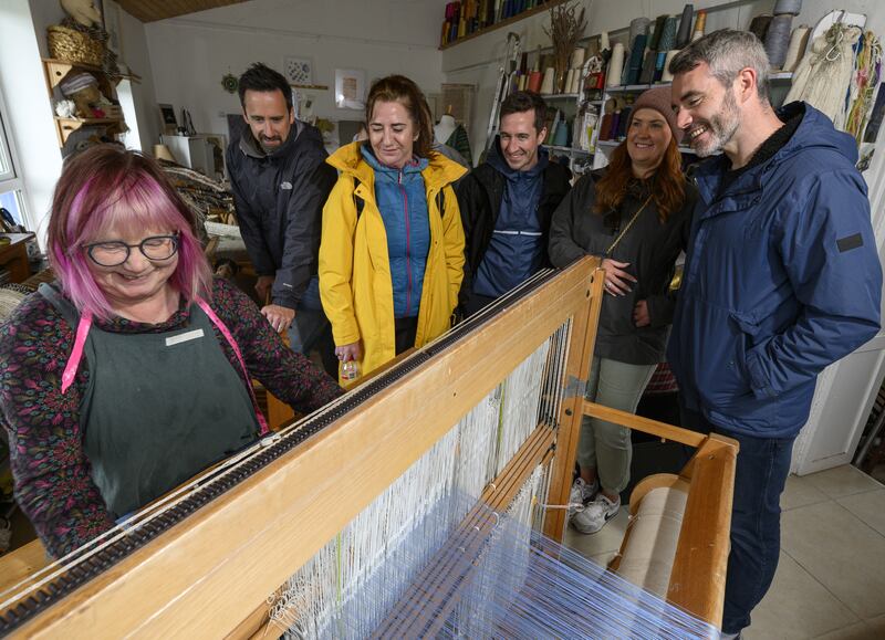 A weaving demonstration with Beth Moran on Clare Island, off Co Mayo. 