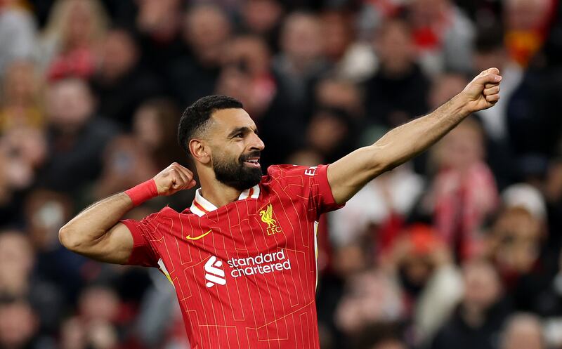 If Mohamed Salah is not actively political, then somehow he’s not an entirely apolitical figure either. Photograph: Carl Recine/Getty Images