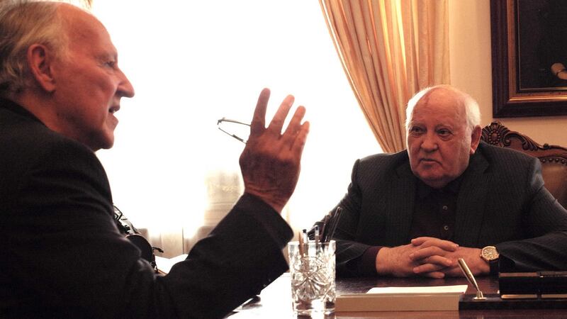Werner Herzog and Mikhail Gorbachev in Meeting Gorbachev