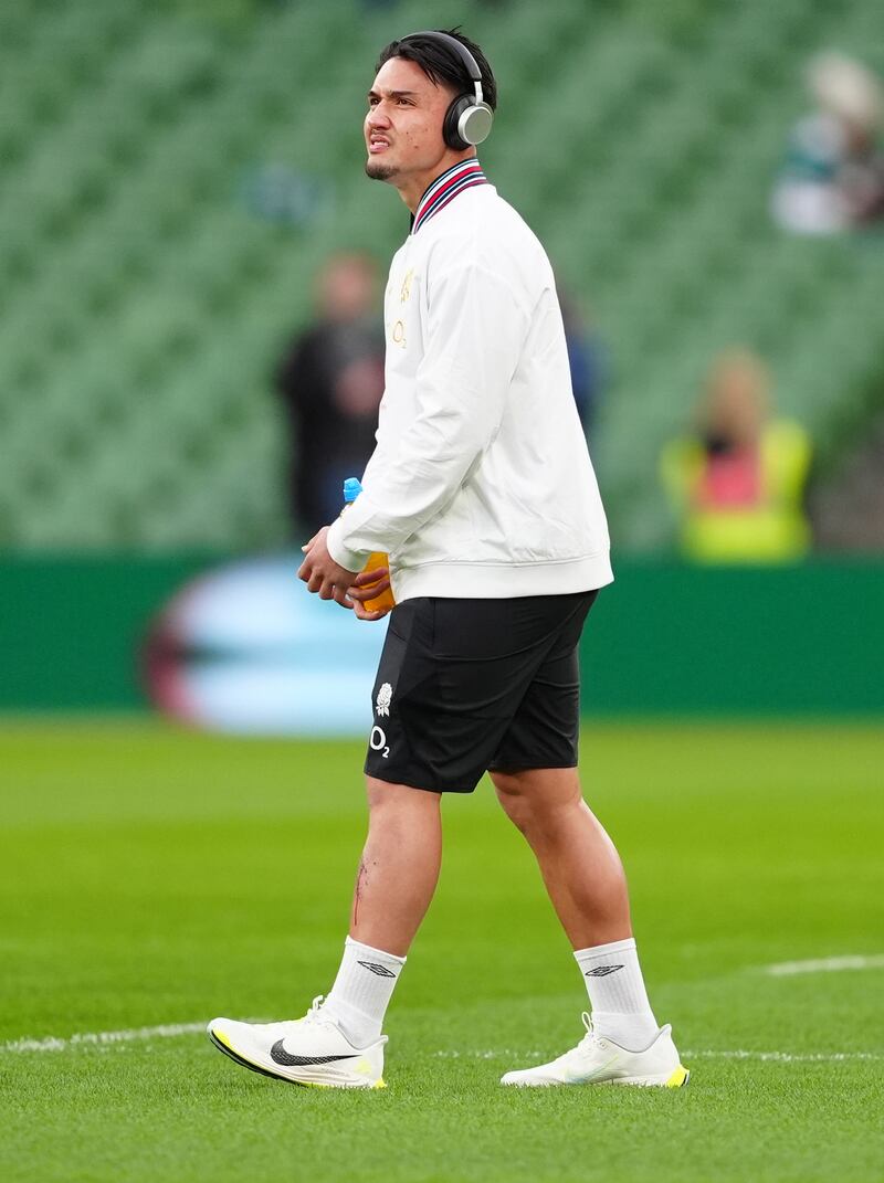 England's Marcus Smith gets an early look at the Stadium. Brian Lawless/PA Wire.

