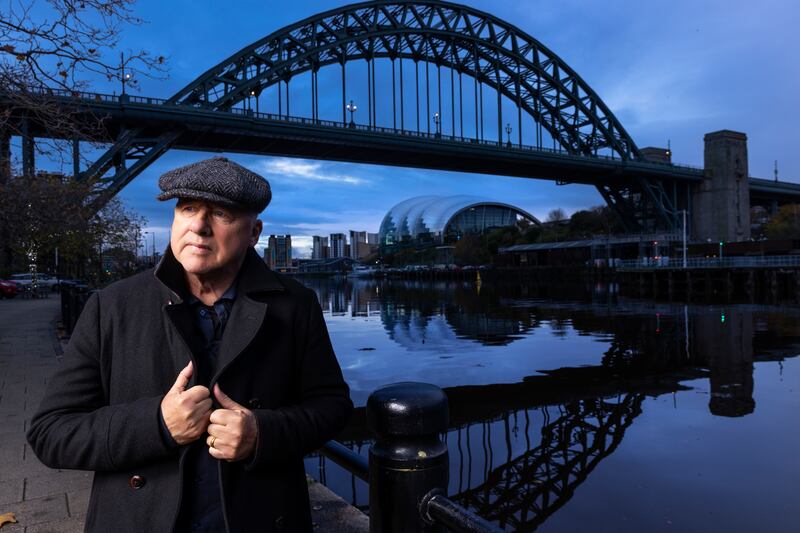 Mark Knopfler at the Tyne Bridge in Newcastle. Photograph: Murdo MacLeod/Mercury