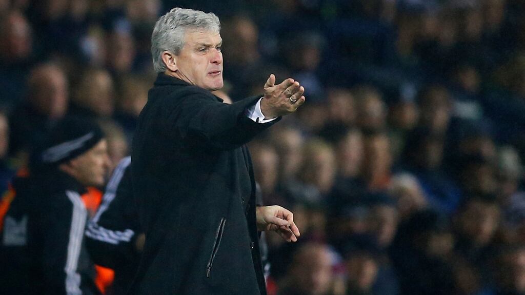 Stoke manager Mark Hughes is confident his team can claim this year’s League Cup. Photograph: Darren Staples/Reuters
