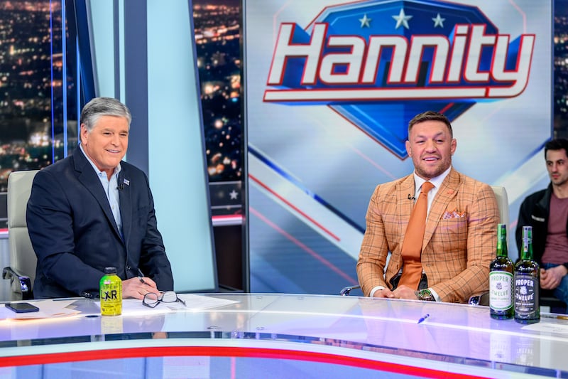 Conor McGregor visits 'Hannity' on Fox News. Photograph: Roy Rochlin/Getty