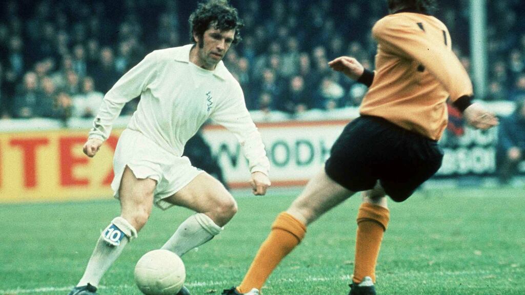 Johnny Giles playing for Leeds. Photograph: Inpho/Allsport