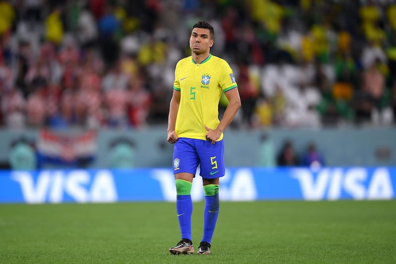 Casemiro after Brazil's defeat in the 2022 World Cup quarter-final against Croatia. Photograph: Laurence Griffiths/Getty Images