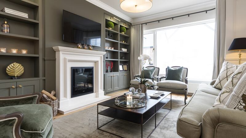 Luxury development: a livingroom at Knockrabo, Mount Anville Road, Dublin 14