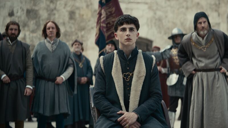 Timothée Chalamet in The King. Photograph: Netflix