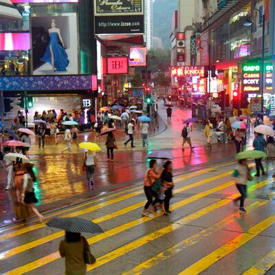 Commercial rents in Hong Kong have soared. Photograph: Jeffrey Greenberg/UIG via Getty