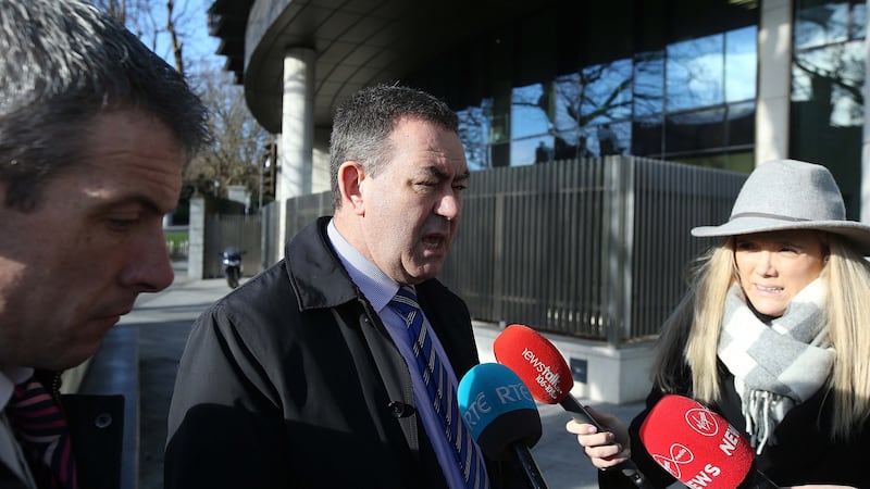 Detective Superintendent Tony Howard  speaking to media outside Dublin Circuit Criminal Court where Paschal Kelly of Cootehill in Cavan was convicted and has been jailed for 18 years following a tiger kidnapping in North Dublin. Photograph: Collins Courts