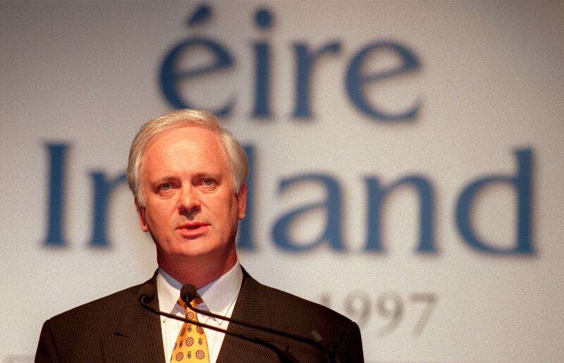 Taoiseach John Bruton speaking at a Fine Gael dinner to celebrate the State's 75th birthday, in the Burlington Hotel Dublin in 1997. Photograph: David Sleator/The Irish Times
