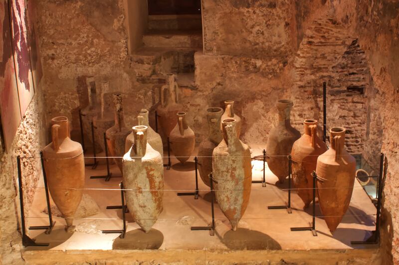 Roman amphorae were used to ferment and age wine. Photograph: Getty Images