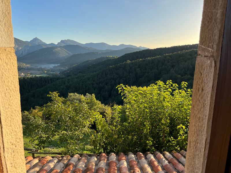 Mas Pineda: A restored farmhouse retreat in the mountains near Oix, La Garrotxa, Spain. Photograph: Deirdre Falvey