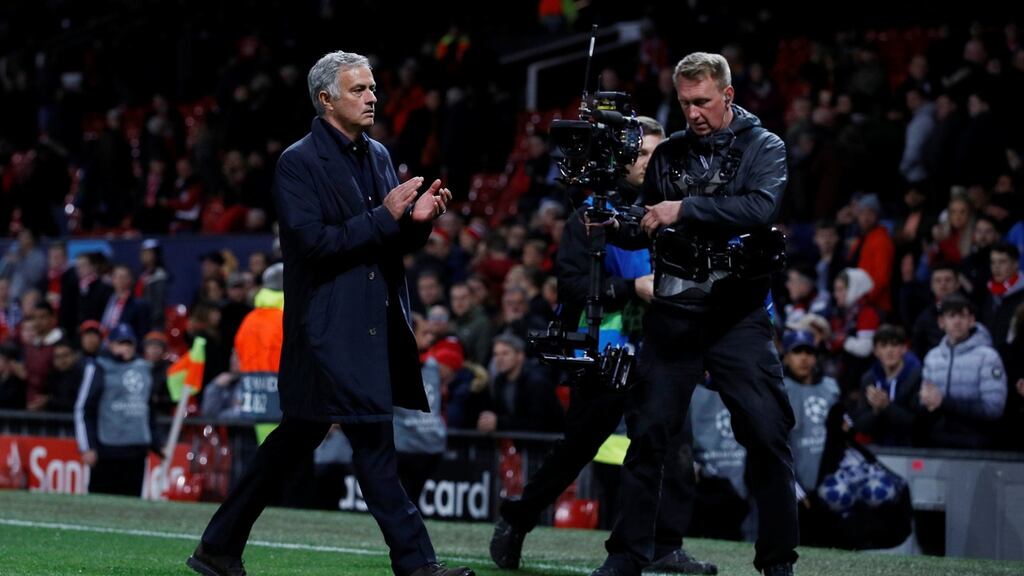 José Mourinho’s Manchester United were held to a dismal 0-0 draw by Valencia at Old Trafford. Photograph: Phil Noble/Reuters
