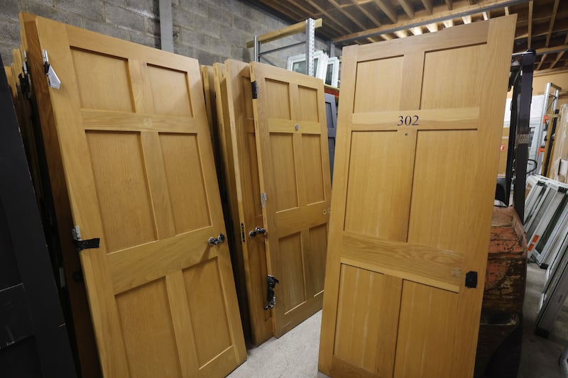 Solid oak doors from the Clarence Hotel