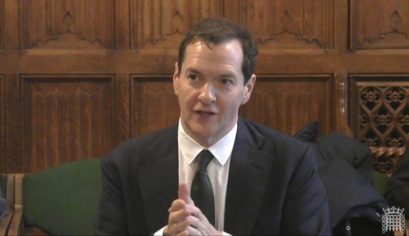Former chancellor of the exchequer George Osborne has predicted that a later UK election, towards the end of 2024, was a much greater possibility. Photograph: House of Commons/UK Parliament/PA Wire