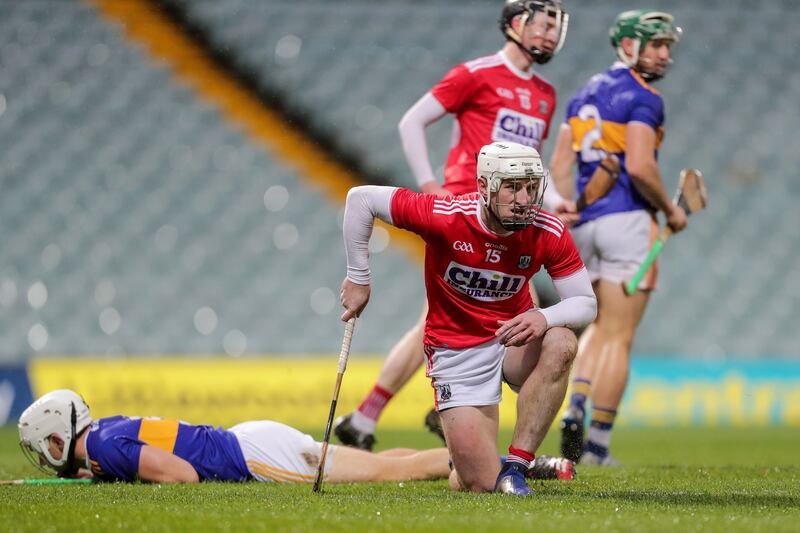 Patrick Horgan after scoring a goal against Tipperary in an All-Ireland qualifier at the Gaelic Grounds in November 2020. Photograph: Laszlo Geczo/Inpho
