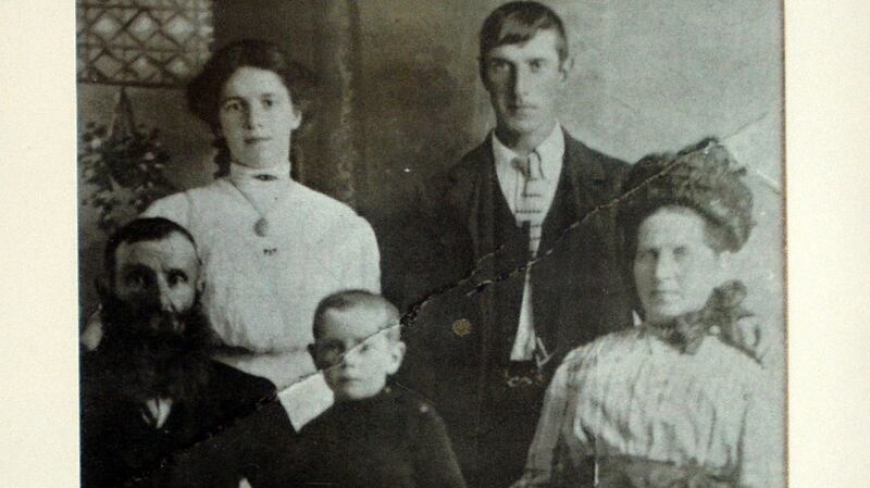 A photograph of his grand-parents saved from a fire. Photograph: Eric Luke
