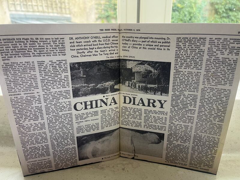 Tony O’Neill’s China Diary for the Irish Press