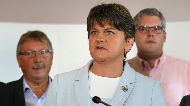 DUP leader Arlene Foster:  “It may be possible to bring stability to our nation at this time of great challenge.” Photograph: Brian Lawless/PA