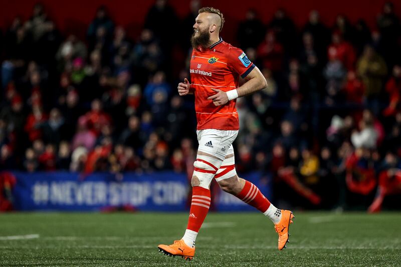 Munster's RG Snyman comes on in the second half at Musgrave Park. Photograph: Ben Brady/Inpho