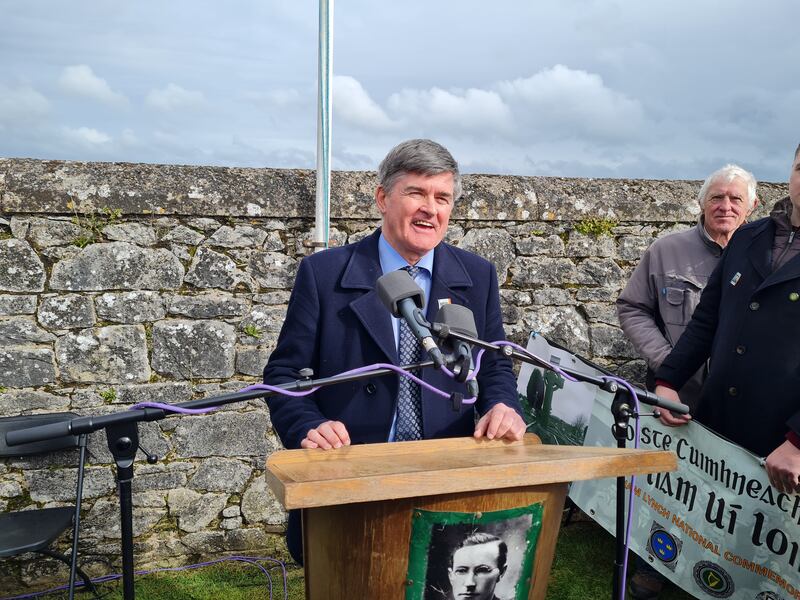 Dr Tim Horgan at the General Liam Lynch commemorative event at the Republican Plot at Kilcrumper in Fermoy, Co Cork